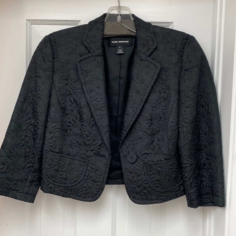 Club Monaco cropped blazer